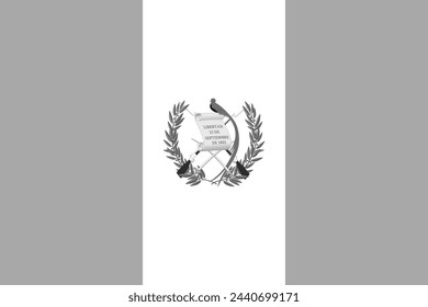 Guatemala Flagge - Graustufen monochrome Vektorgrafik. Flagge in Schwarz-Weiß