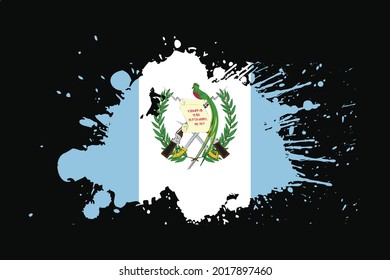 Bandera De Guatemala Con Diseño De Efecto Grunge. Se utilizará para los gráficos de camisetas, la impresión, el afiche y el fondo.