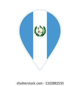 Guatemala flag icon. Travel icon. Travel destination of Guatemala. Guatemala badge. Flag badge.