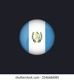 Guatemala flag icon,Round Guatemala flag icon vector isolated,Guatemala flag button.