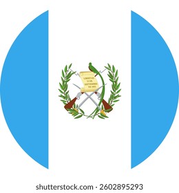 Guatemala flag illustrator country flags round symbol nation  