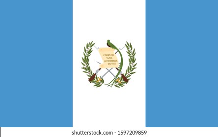 Guatemala flag national American flat icon, America country illustration vector 