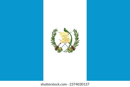 Guatemala flag. Official colors. Correct proportion. Vector illustration
