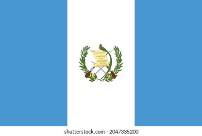 Guatemala flag In official colors and proportions, vector image