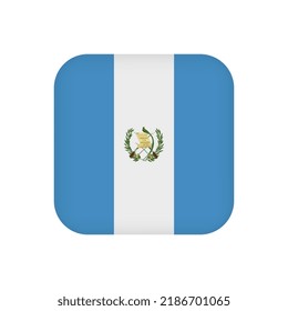 Guatemala flag, official colors. Vector illustration.