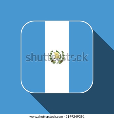 Guatemala flag, official colors. Vector illustration.