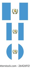
Guatemala flag PNG vector. Guatemala square and round icon isolated on transparent PNG background. Guatemala flag icon.


