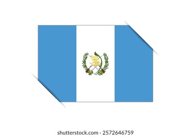 Guatemala flag - rectangle colorful flag representing a country cultural identity and heritage. The essence of national pride and unity. Attached by the corners in a paper album