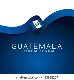 Guatemala Flag Ribbon : Vector Illustration