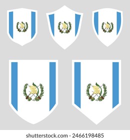 Guatemala Flag Set shield frame