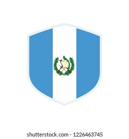 Guatemala flag. Guatemala shield flag.