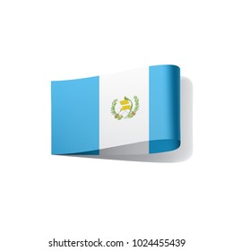 Guatemala flag, vector illustration on a white background