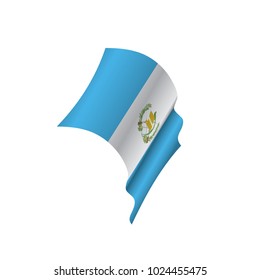 Guatemala flag, vector illustration on a white background
