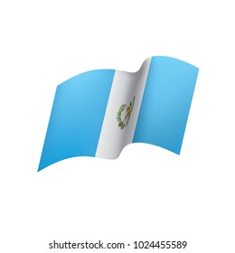 Guatemala flag, vector illustration on a white background