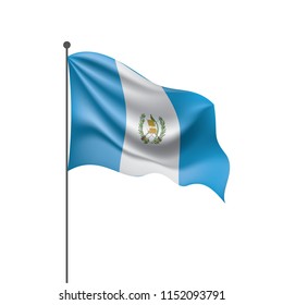 Guatemala flag, vector illustration on a white background