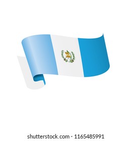 Guatemala flag, vector illustration on a white background