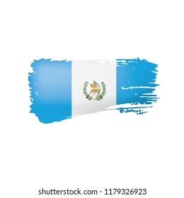 Guatemala flag, vector illustration on a white background