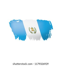 Guatemala flag, vector illustration on a white background