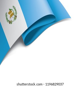 Guatemala flag, vector illustration on a white background