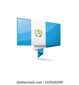 Guatemala flag, vector illustration on a white background