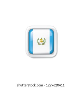 Guatemala flag, vector illustration on a white background