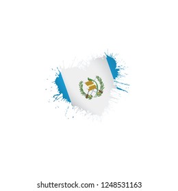 Guatemala flag, vector illustration on a white background
