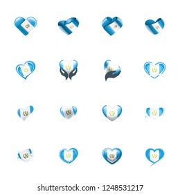 Guatemala flag, vector illustration on a white background