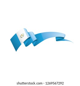 Guatemala flag, vector illustration on a white background