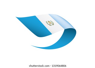 Guatemala flag, vector illustration on a white background