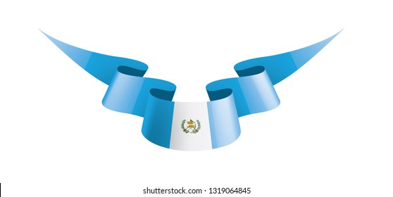 Guatemala flag, vector illustration on a white background