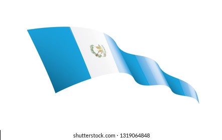 Guatemala flag, vector illustration on a white background