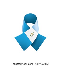 Guatemala flag, vector illustration on a white background