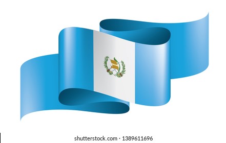 Guatemala flag, vector illustration on a white background