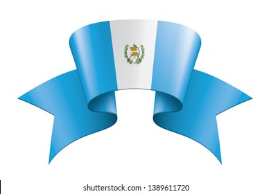 Guatemala flag, vector illustration on a white background