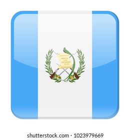 Guatemala Flag Vector Square Icon - Illustration