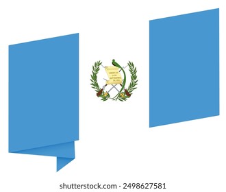 Onda de bandera de Guatemala aislada en png o Ilustración vectorial de fondo transparente.