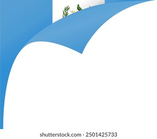 Guatemala flag wave isolated on png or transparent background vector illustration.