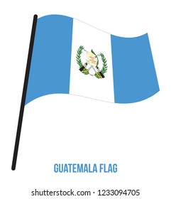 Guatemala Flag Waving Vector Illustration on White Background. Guatemala National Flag.