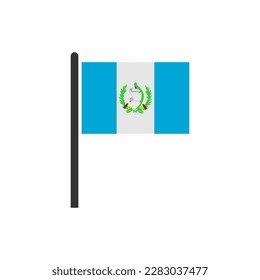 Juego de iconos de banderas de Guatemala, símbolo de símbolo del vector del día de la independencia de Guatemala