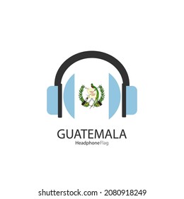 Vector de la bandera de Guatemala en el fondo blanco. 
