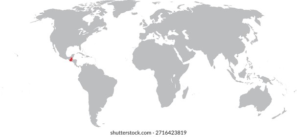 Guatemala destacada en el diseño del Vector del mapa mundial