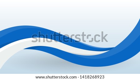 Guatemala, Honduras, Nicaragua, Salvador Waving National flag. Modern unusual shape. Design template for decoration of flyer and card, poster, banner and logo. Isolated vector illustration.