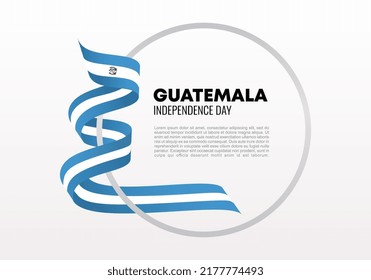 Guatemala independence day background for national celebration on september 15 isolated on white background.