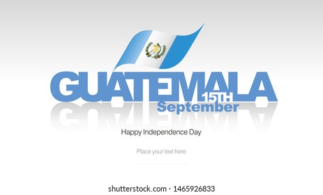 Guatemala Independence Day flag logo icon banner