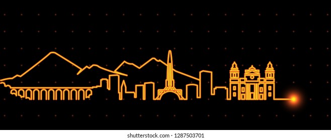 Guatemala Light Streak Skyline
