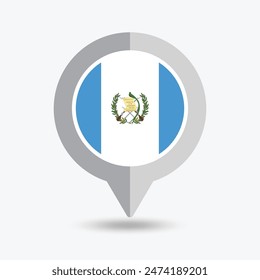 Guatemala Location Pin Icon Vector Illustration