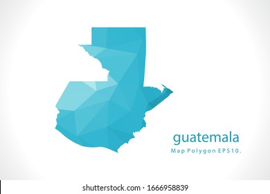 guatemala Map Abstract geometric rumpled triangular low poly style gradient graphic on white background