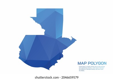 Mapa de Guatemala Resumen gráfico de gradiente de bajo estilo de polo geométrico ruboreado triangular sobre fondo blanco
