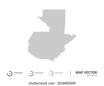 Guatemala map abstract line gray on white background vector for presentation. Creative concept for infographic.