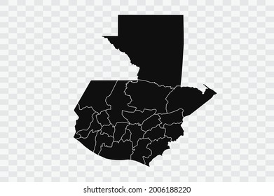 Guatemala map black Color on Backgound png